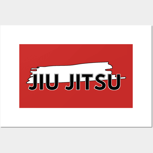 BJJ White Belt Brazilian Jiu Jitsu Wall Art by HootVault